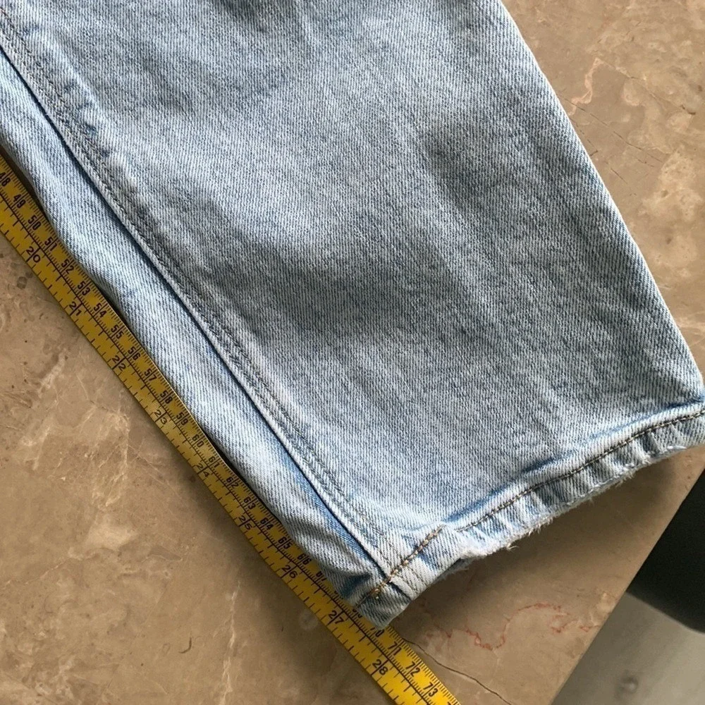 Old Navy‎ Power Slim Straight Hi-Rise Jeans sz 12 distressed buttons fly festive